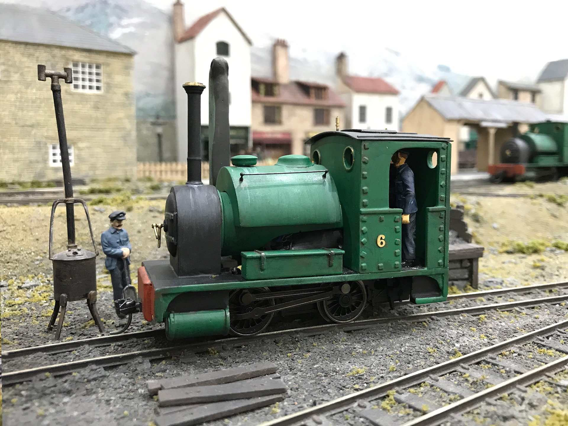 Lydia a the coaling stage - looks like the fireman is taking a break